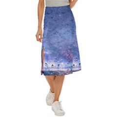 Gouttes D eau Galaxy Midi Panel Skirt