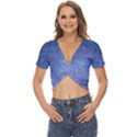 Gouttes d eau Galaxy Twist Front Crop Top View1