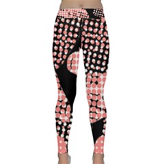 Abstrait Effet Formes Noir/rose Classic Yoga Leggings by kcreatif