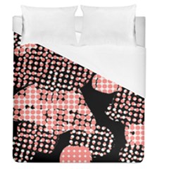 Abstrait Effet Formes Noir/rose Duvet Cover (queen Size) by kcreatif