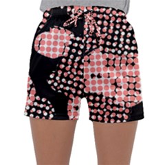 Abstrait Effet Formes Noir/rose Sleepwear Shorts by kcreatif