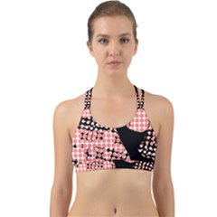 Abstrait Effet Formes Noir/rose Back Web Sports Bra by kcreatif