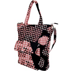 Abstrait Effet Formes Noir/rose Shoulder Tote Bag by kcreatif