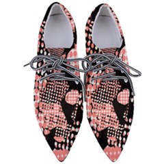 Abstrait Effet Formes Noir/rose Pointed Oxford Shoes by kcreatif