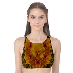 Tropical Spring Rose Flowers In A Good Mood Decorative Tank Bikini Top by pepitasart