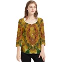 Tropical Spring Rose Flowers In A Good Mood Decorative Chiffon Quarter Sleeve Blouse View1