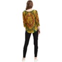 Tropical Spring Rose Flowers In A Good Mood Decorative Chiffon Quarter Sleeve Blouse View2