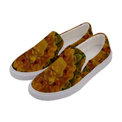 Tropical Spring Rose Flowers In A Good Mood Decorative Women s Canvas Slip Ons by pepitasart