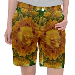 Tropical Spring Rose Flowers In A Good Mood Decorative Pocket Shorts by pepitasart