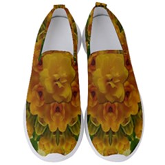 Tropical Spring Rose Flowers In A Good Mood Decorative Men s Slip On Sneakers by pepitasart