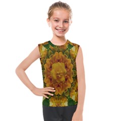 Tropical Spring Rose Flowers In A Good Mood Decorative Kids  Mesh Tank Top by pepitasart