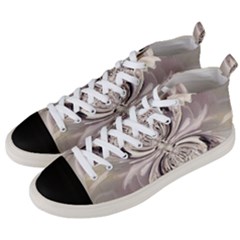 Fractal Feathers Men s Mid-top Canvas Sneakers by MRNStudios