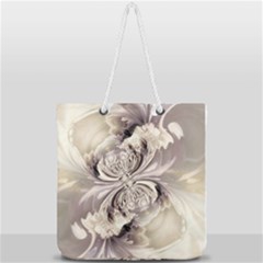 Fractal Feathers Full Print Rope Handle Tote (large) by MRNStudios