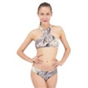 Fractal Feathers High Neck Bikini Set View1