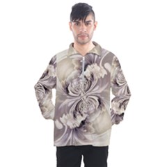 Fractal Feathers Men s Half Zip Pullover by MRNStudios