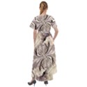 Fractal Feathers Front Wrap High Low Dress View2