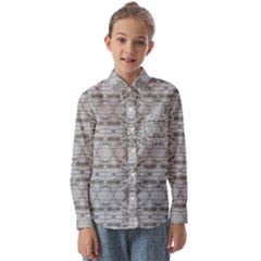 Nature Collage Seamless Pattern Kids  Long Sleeve Shirt