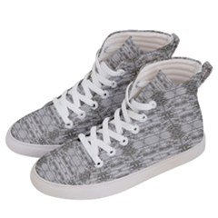 Nature Collage Seamless Pattern Men s Hi-top Skate Sneakers