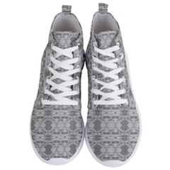 Nature Collage Seamless Pattern Men s Lightweight High Top Sneakers