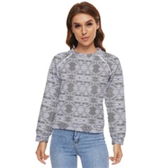 Nature Collage Seamless Pattern Women s Long Sleeve Raglan Tee