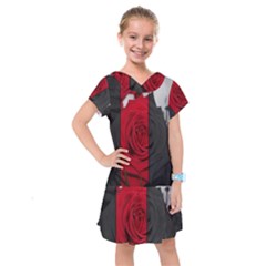 Roses Rouge Fleurs Kids  Drop Waist Dress