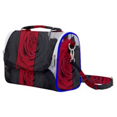 Roses Rouge Fleurs Satchel Shoulder Bag by kcreatif