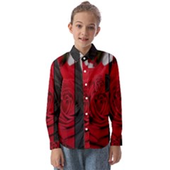 Roses Rouge Fleurs Kids  Long Sleeve Shirt