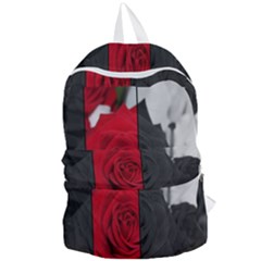 Roses Rouge Fleurs Foldable Lightweight Backpack by kcreatif