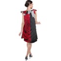 Roses Rouge Fleurs Tie Up Tunic Dress View2