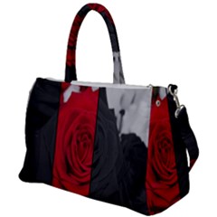 Roses Rouge Fleurs Duffel Travel Bag by kcreatif