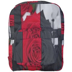 Roses Rouge Fleurs Full Print Backpack by kcreatif