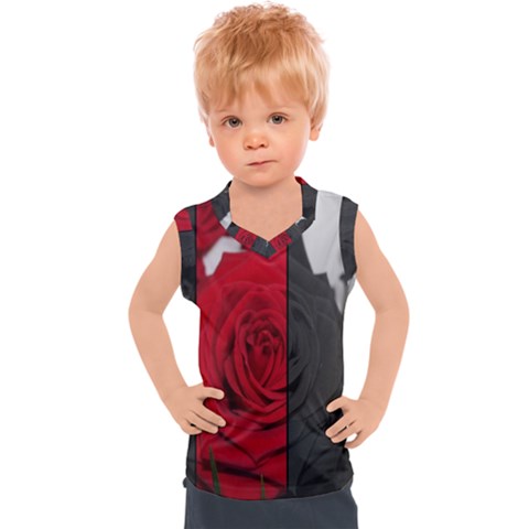 Roses Rouge Fleurs Kids  Sport Tank Top by kcreatif