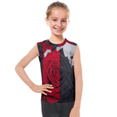 Roses Rouge Fleurs Kids  Mesh Tank Top by kcreatif