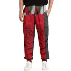 Roses Rouge Fleurs Men s Elastic Waist Pants by kcreatif