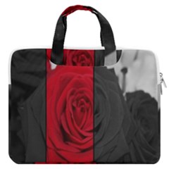 Roses Rouge Fleurs Macbook Pro13  Double Pocket Laptop Bag