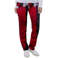 Roses Rouge Fleurs Women s Casual Pants by kcreatif