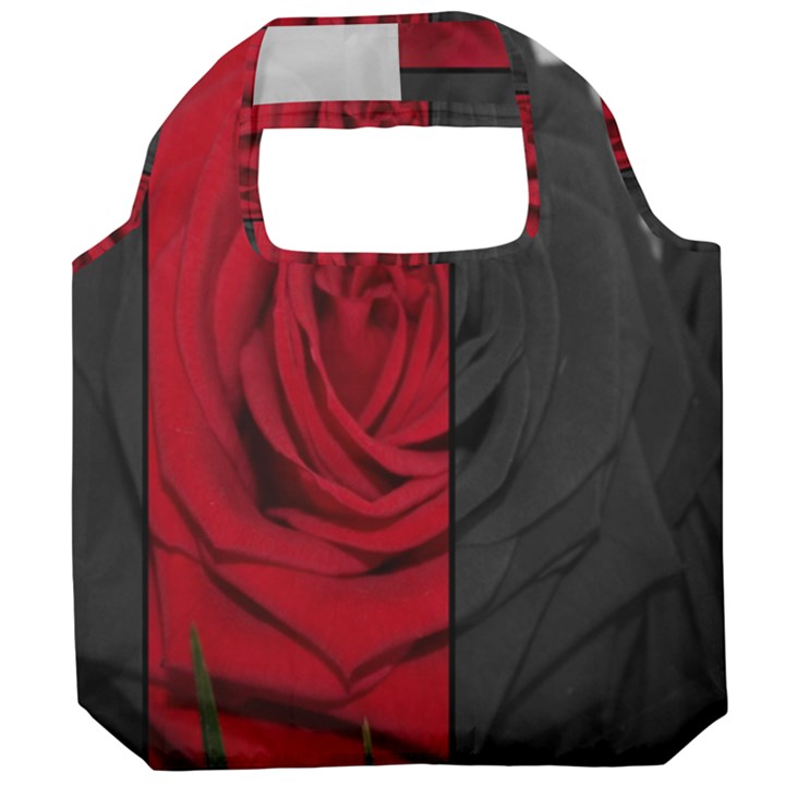 Roses Rouge Fleurs Foldable Grocery Recycle Bag