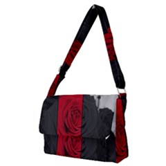 Roses Rouge Fleurs Full Print Messenger Bag (m) by kcreatif