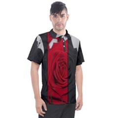 Roses Rouge Fleurs Men s Polo Tee by kcreatif