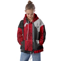 Roses Rouge Fleurs Kids  Oversized Hoodie