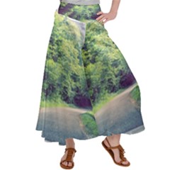 Photo Vue Sur Forêt  Satin Palazzo Pants by kcreatif