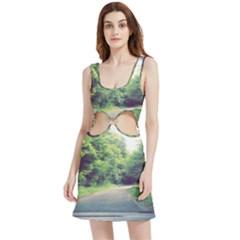 Photo Vue Sur Forêt  Velvet Cutout Dress by kcreatif