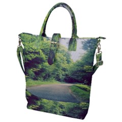 Photo Vue Sur Forêt  Buckle Top Tote Bag by kcreatif