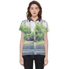 Photo Vue Sur Forêt  Short Sleeve Pocket Shirt by kcreatif