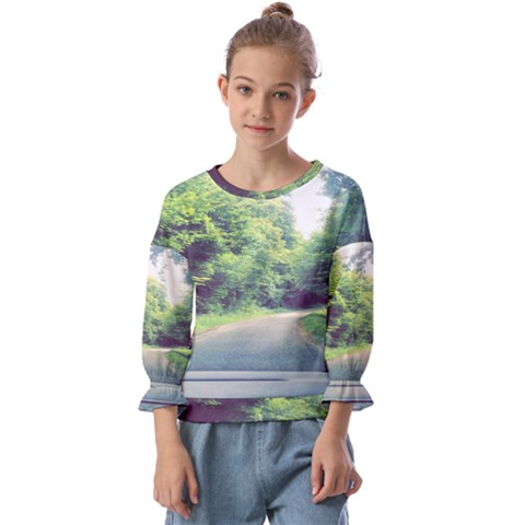 Photo Vue Sur Forêt  Kids  Cuff Sleeve Top by kcreatif