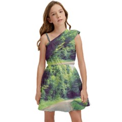 Photo Vue Sur Forêt  Kids  One Shoulder Party Dress