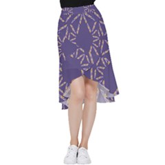 Abstract Pattern Geometric Backgrounds   Frill Hi Low Chiffon Skirt