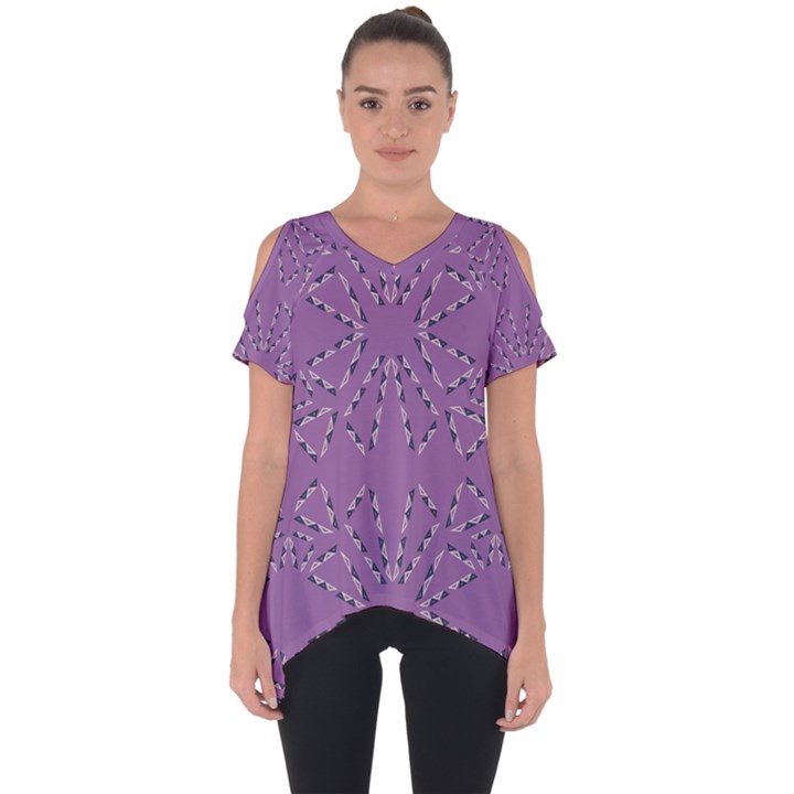 Abstract pattern geometric backgrounds   Cut Out Side Drop Tee