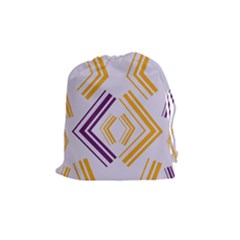 Abstract Geometric Design    Drawstring Pouch (medium) by Eskimos