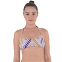 Abstract geometric design    Halter Bandeau Bikini Top View1